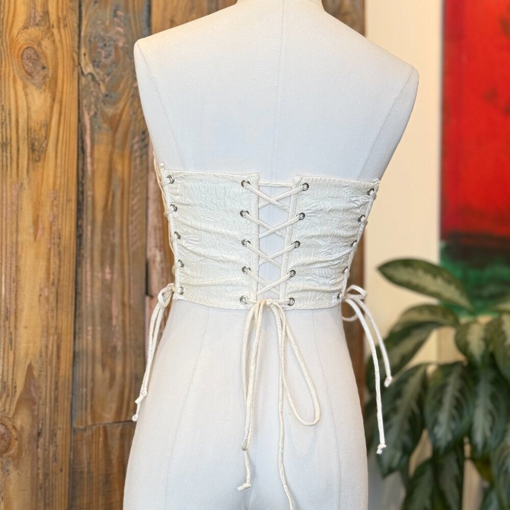 NWOT RtA Corset Top in Off White Size M - Picture 4 of 5